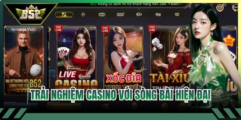 Trải nghiệm casino với sòng bài hiện đại