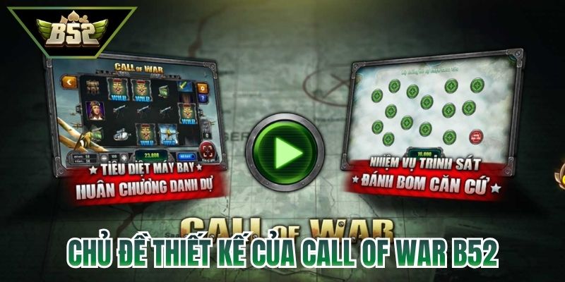 Call Of War B52 - Hướng Dẫn Luồng Chơi Cùng Mẹo Săn Hũ 2 Chủ đề thiết kế của game Call of war B52