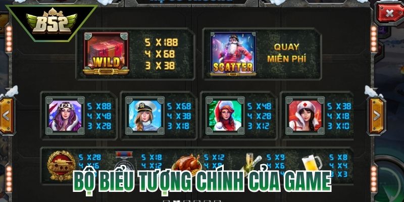 Bộ biểu tượng chính của game mỹ nhân giáng sinh