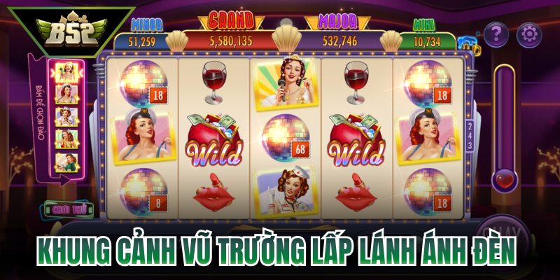 Khung cảnh vũ trường lấp lánh ánh đèn