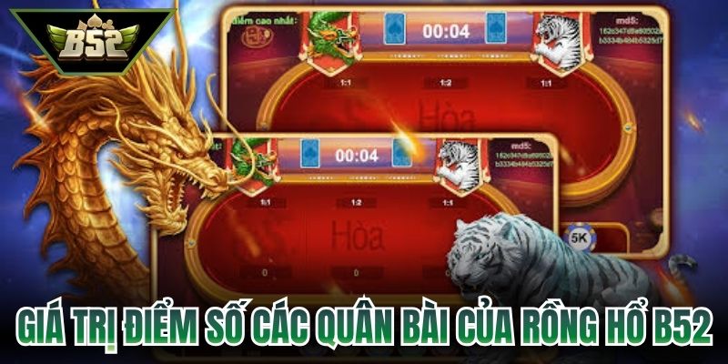 Giá trị điểm số các quân bài của rồng hổ B52