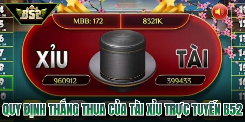 Quy định thắng thua của tài xỉu trực tuyến B52