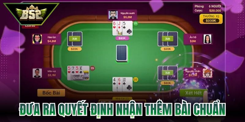 Đưa ra quyết định nhận thêm bài chuẩn