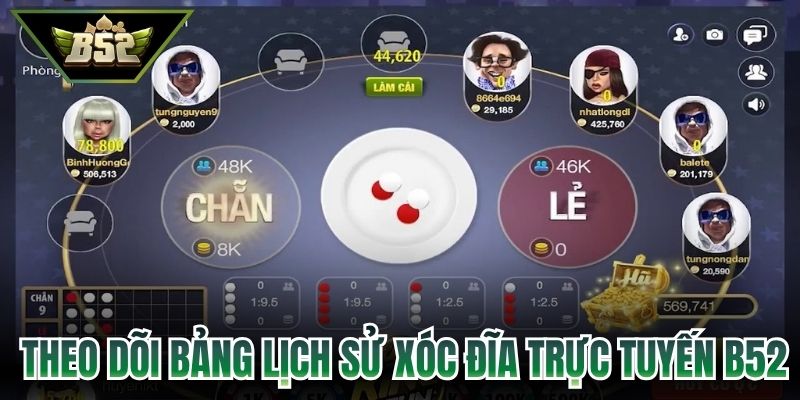 Theo dõi bảng lịch sử xóc đĩa trực tuyến B52